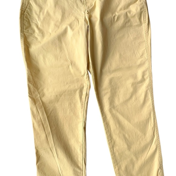 NWT | GAP GIRLFRIEND KHAKI MID RISE STRETCH SOFT BUTTER YELLOW | SIZE: 12 - Picture 4 of 11